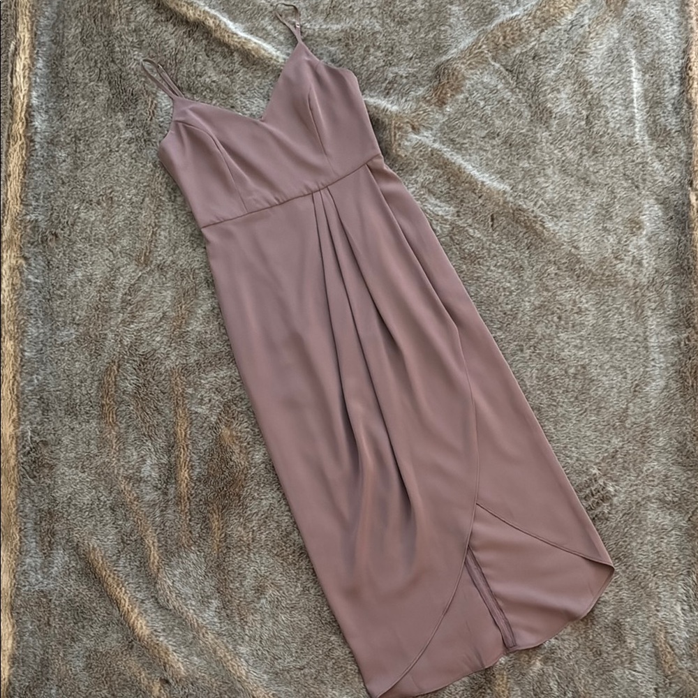 Lulus Reinette Mauve Purple Midi Dress Small - Picture 2 of 12